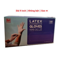 Găng tay Y tế không bột latex dài 9 inch size M Duy Hàng